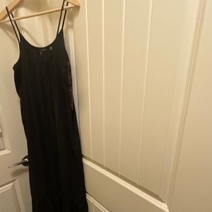 Black thin strap maxi dress.